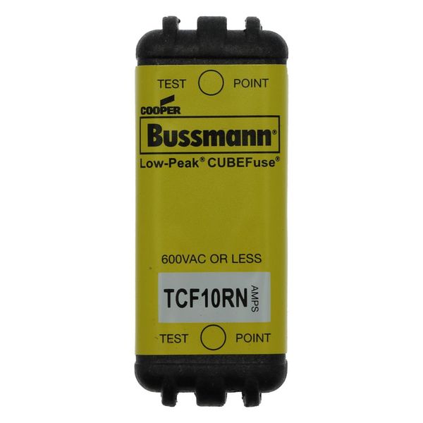 Eaton Bussmann series TCF fuse, Finger safe, 600 Vac/300 Vdc, 10A, 300 kAIC at 600 Vac, 100 kAIC at 300 Vdc, Non-Indicating, Time delay, inrush current withstand, Class CF, CUBEFuse, Glass filled PES, non-indicating image 11