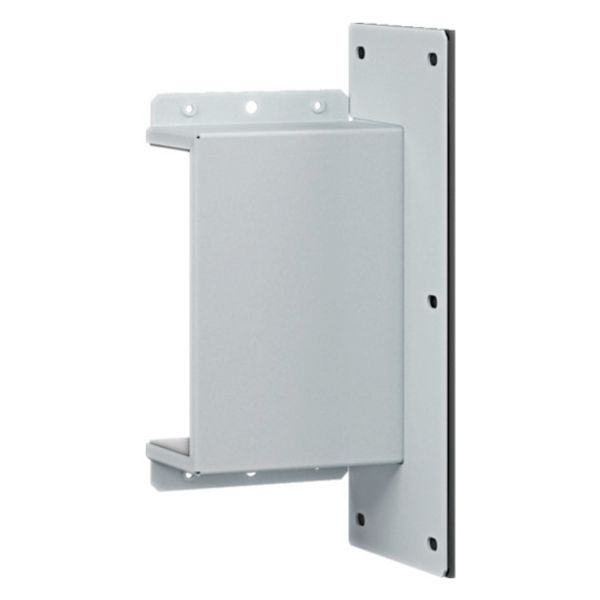 Wall connector 60x150 mm white powder-coated for fire protection duct image 1