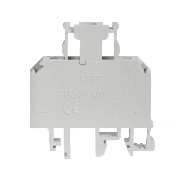 Rail-mounted screw terminal block ZUB1-2.5 grey image 1