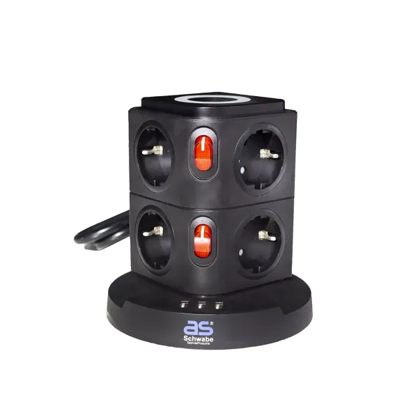 Table socket tower 8-fold
with 2.0m plastic sheathed cable H05VV-F 3G1.5 image 1