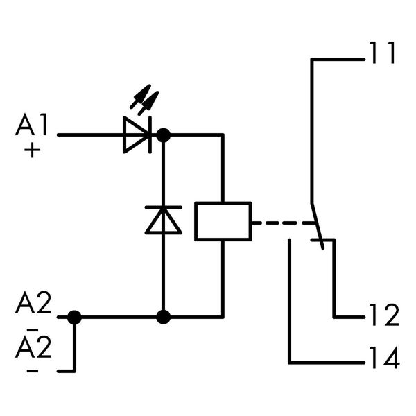 Relay module Nominal input voltage: 110 VDC 1 changeover contact gray image 3