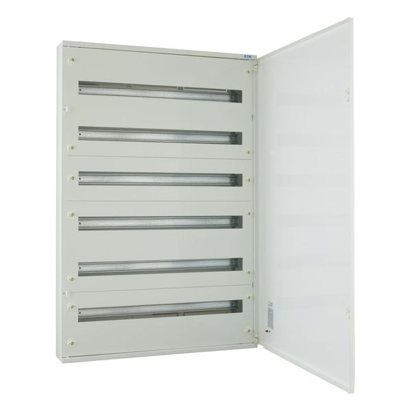 Complete surface-mounted flat distribution board, white, 33 SU per row, 6 rows, type C image 6