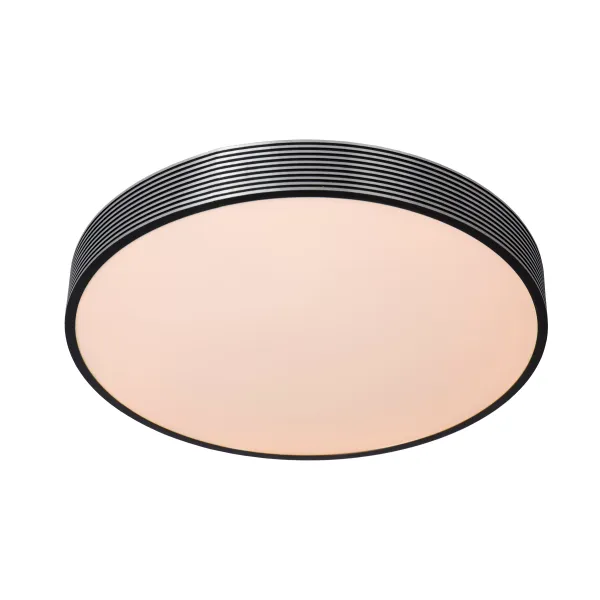 Lucide MALIN - Flush ceiling light - Ø 39 cm - LED Dim. - 1x24W 2700K - 3 StepDim - Black image 1