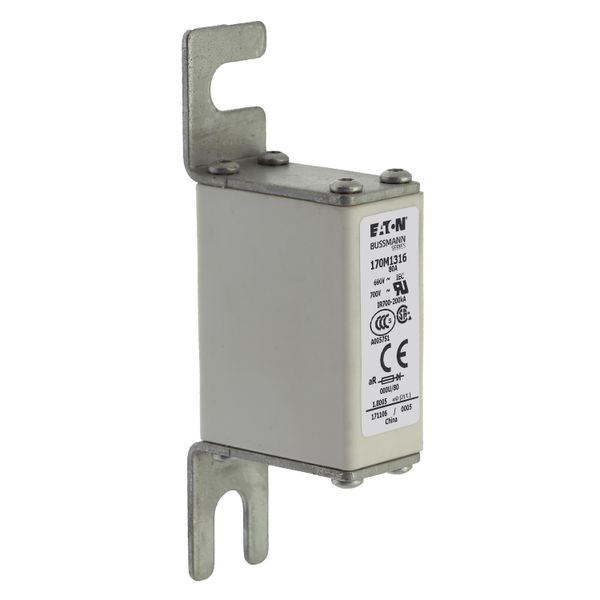 Fuse-link, high speed, 80 A, AC 690 V, DIN 000, 21 x 40 x 100 mm, aR, DIN, IEC image 33