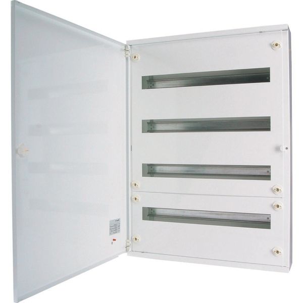 Complete surface-mounted flat distribution board, white, 24 SU per row, 2 rows, type C image 2