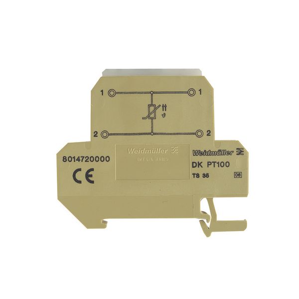 Component terminal block, Screw connection, 4 mm², 400 V, 10 A, PT 100 image 1