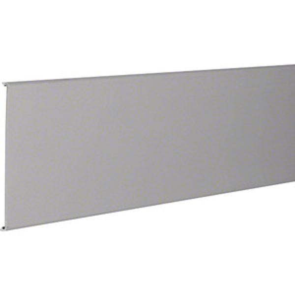 Lid made of PVC for slotted panel trunking LKG 100m stone grey image 1