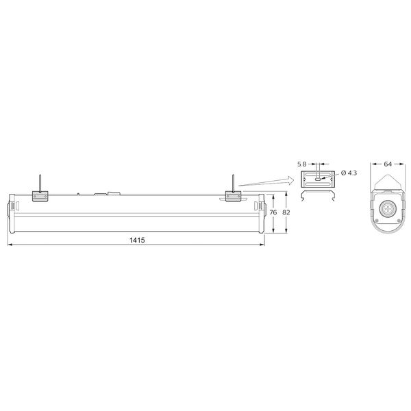 Solo LED 55W 840 6000lm 1500mm white image 3