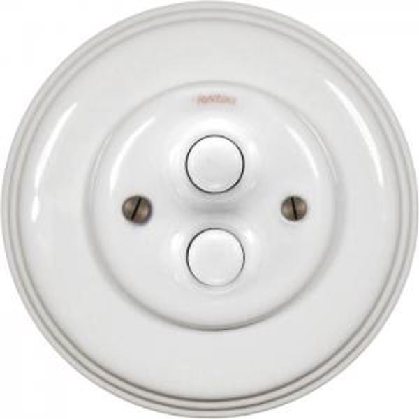 DOUBLE PUSHBUTTON WHITE GARBY Fontini 30-343-17-2 image 1