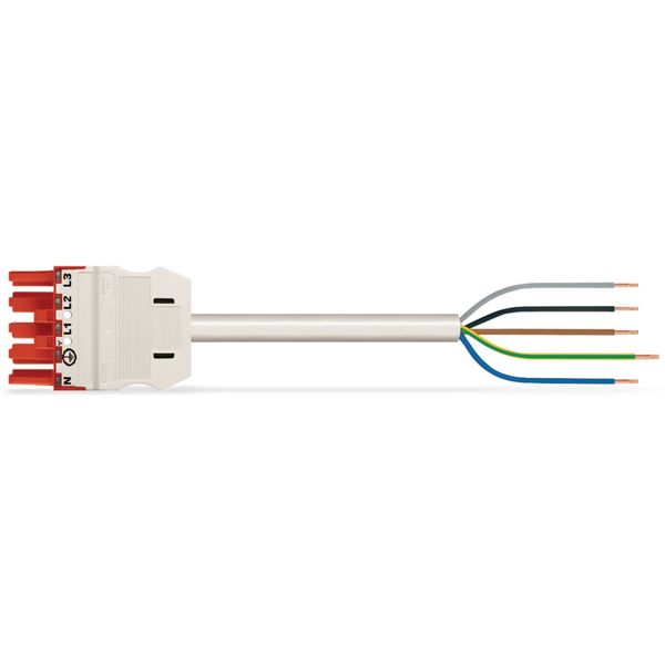 pre-assembled connecting cable;Eca;Socket/open-ended;red image 2