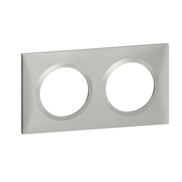 Dooxie square plate 2 positions aluminum effect finish image 1