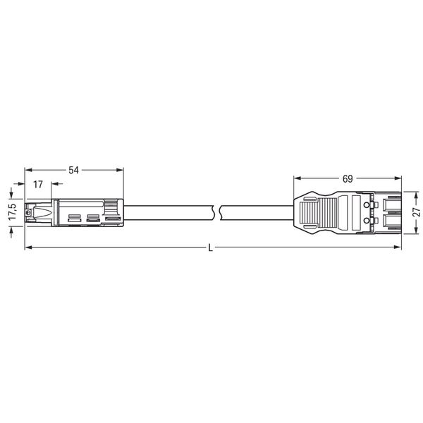 pre-assembled connecting cable Eca Plug/open-ended pink image 3