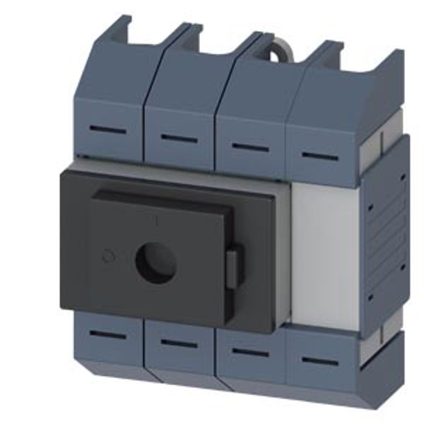 Switch disconnector 80A, size 02, 4-pole Front operating mechanism center Complete unit with direct operating image 2