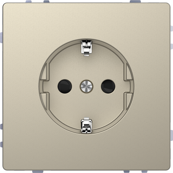 SCHUKO socket-outlet, shutter, screwless terminals, sahara, System Design image 4