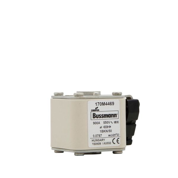 Fuse-link, high speed, 900 A, AC 550 V, size 1, 53 x 69 x 51 mm, aR, IEC, UL, type K indicator, flush end, M8 image 11