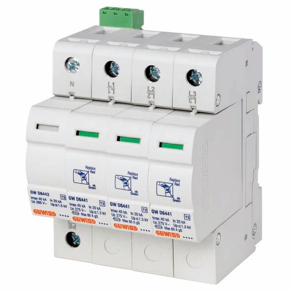 LST - SURGE PROTECTIVE DEVICE - 3P+N 40KA - TYPE 2 - 4 MODULES image 2