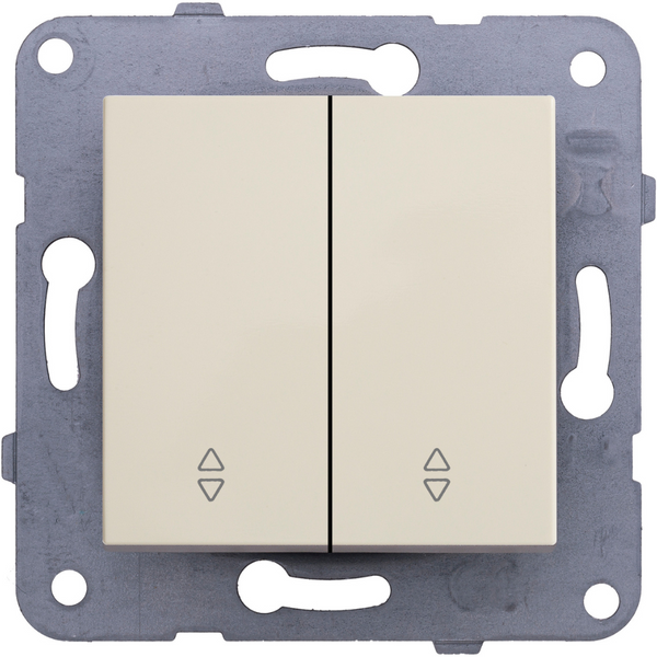 Karre Plus-Arkedia Beige (Quick Connection) Two Gang Switch-Two Way Switch image 1