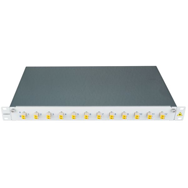 FO Patchpanel 19", 1U, sliding, for 4 fibers, LC, MM image 3