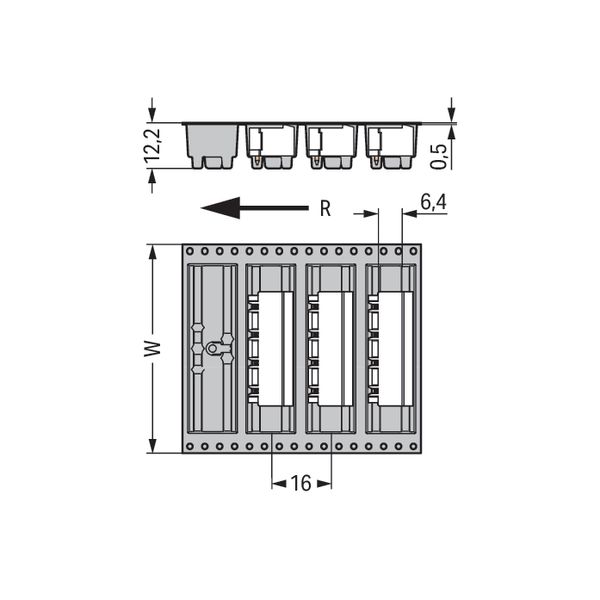 THR male header 1.0 x 1.0 mm solder pin angled black image 5