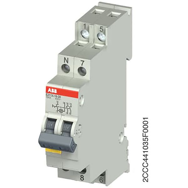E211X-25-30ON-OFF Switch,25 A,acc. to EN 250/400 V AC,3NO,0NC,0CO, El. Color:Grey,1LED,Yellow, MW:1 image 2