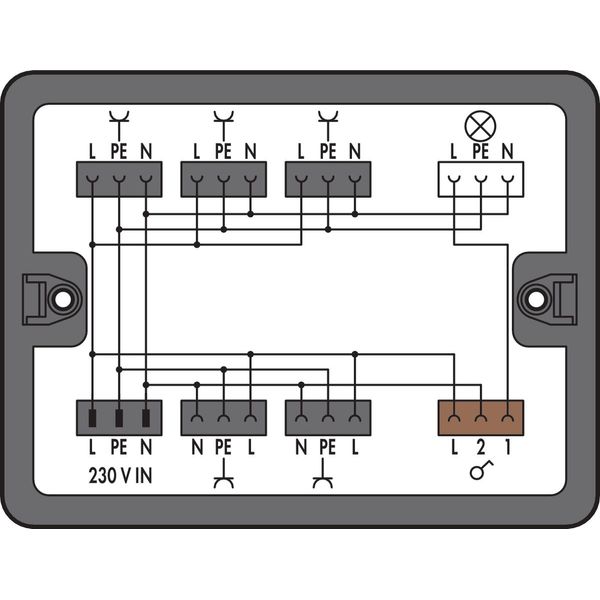 Distribution box Single-pole switch circuit 1 input black image 1