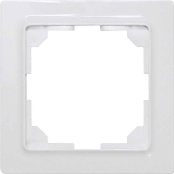 Single universal frames in E-Design55, pure white glossy image 1