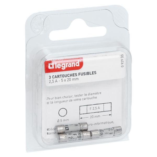 Fuse cartridges for electronic devices - 5x20mm - 2.5A image 1