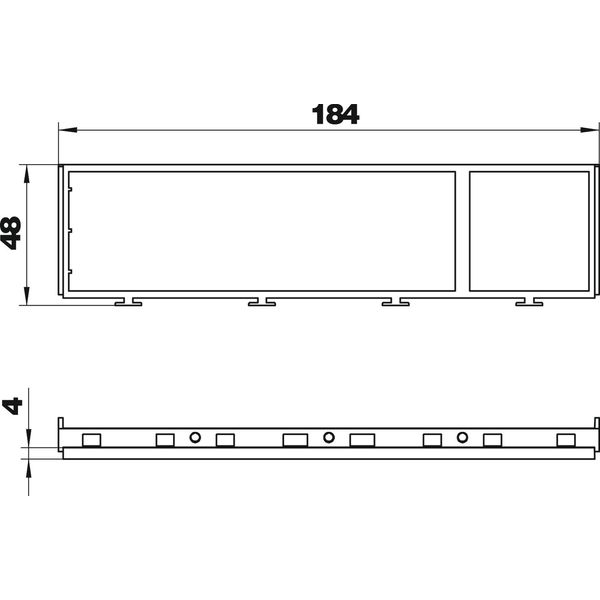 MT45V 3+1 Installation frame for 3f + 1f Modul 45 image 2