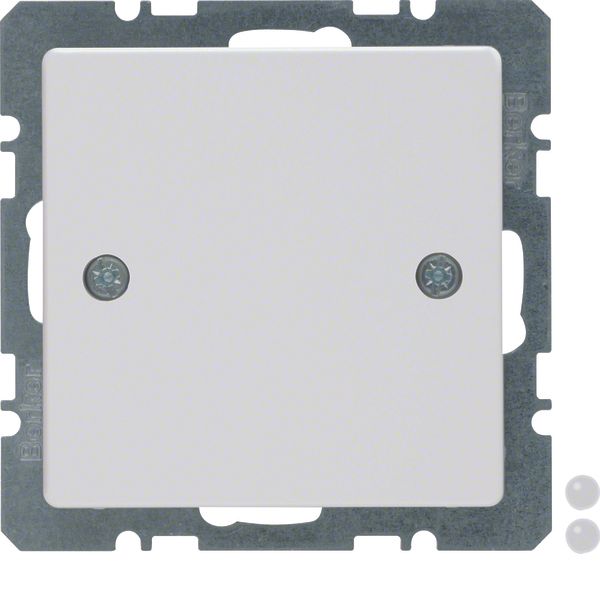Blind plug centre plate, screw-on, Q.1/Q.3, p. white velvety image 3