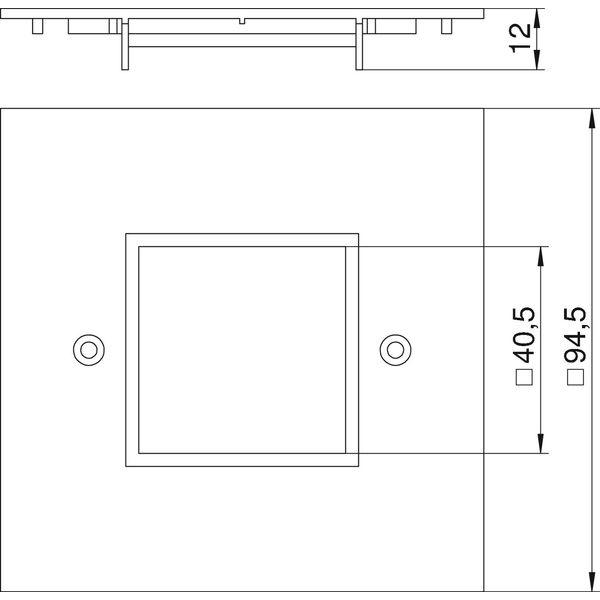 VH-P4 RW Cover plate 1x Modul 45 95x95mm image 2