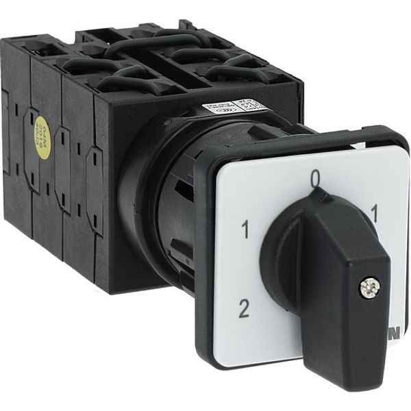 Reversing multi-speed switches, T0, 20 A, center mounting, 6 contact unit(s), Contacts: 12, 60 °, maintained, With 0 (Off) position, 2-1-0-1-2, Design image 9
