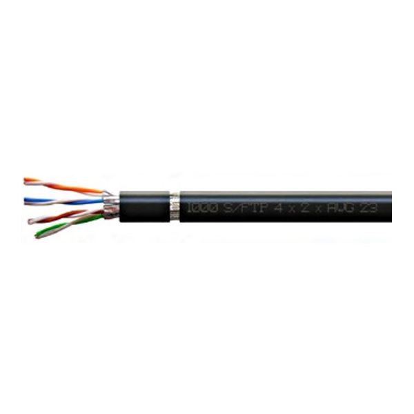 S/FTP Cable Cat.7, 4x2xAWG23/1, 1000Mhz, PE OUTDOOR, black image 1