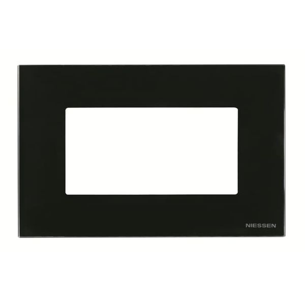 N2474 CN Frame 4 modules 1gang Black Glass - Zenit image 1