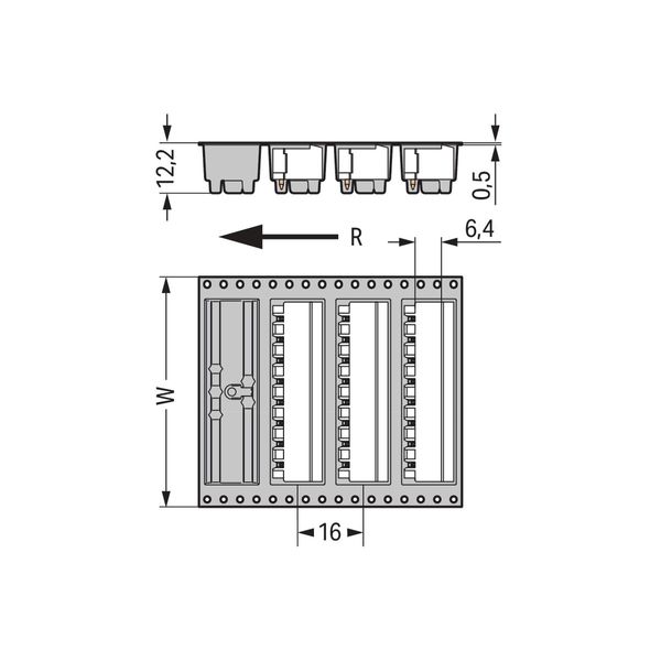 THR male header 1.0 x 1.0 mm solder pin angled black image 3