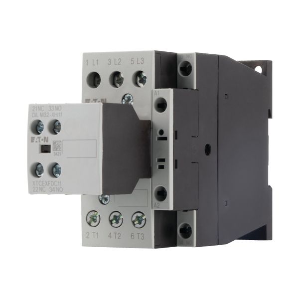 Contactor, 380 V 400 V 7.5 kW, 2 N/O, 1 NC, RDC 24: 24 - 27 V DC, DC operation, Screw terminals image 12