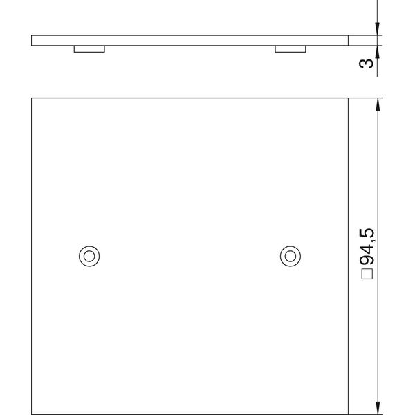 VH-P1 Cover plate blank 95x95mm image 2