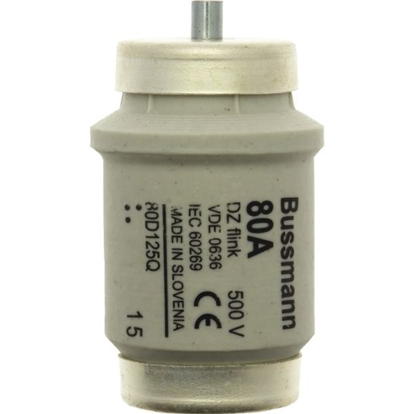 Fuse-link, low voltage, 80 A, AC 500 V, D4, gR, DIN, IEC, fast-acting image 2