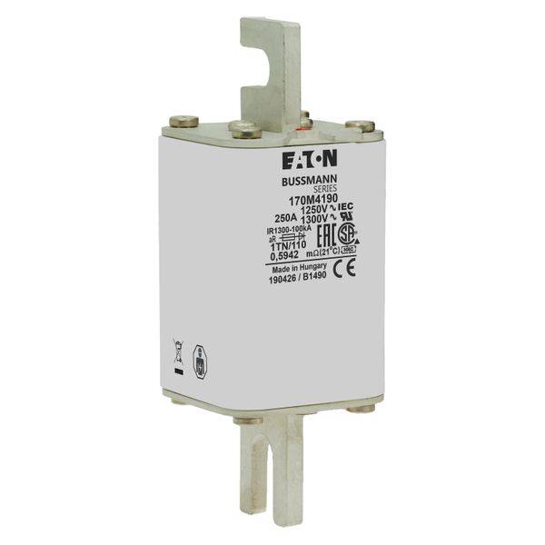 Fuse-link, high speed, 250 A, AC 1250 V, size 1, 53 x 66 x 138 mm, aR, DIN, IEC, type T indicator image 17