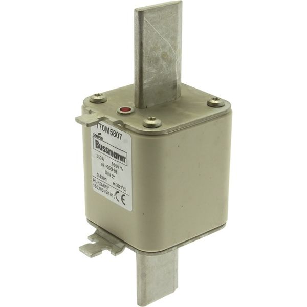 Fuse-link, high speed, 350 A, AC 690 V, compact DIN 2, 55 x 71 x 150 mm, aR, DIN, IEC, single indicator image 3