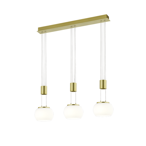 Madison LED pendant 3-pc matt brass image 1