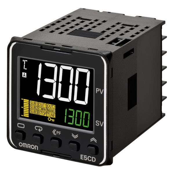 Temperature controller, PRO, 1/16 DIN (48 x 48 mm), 1 x 12 VDC pulse O image 2