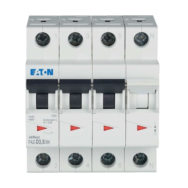 Miniature circuit breaker (MCB), 3.5 A, 3p+N, characteristic: D image 7