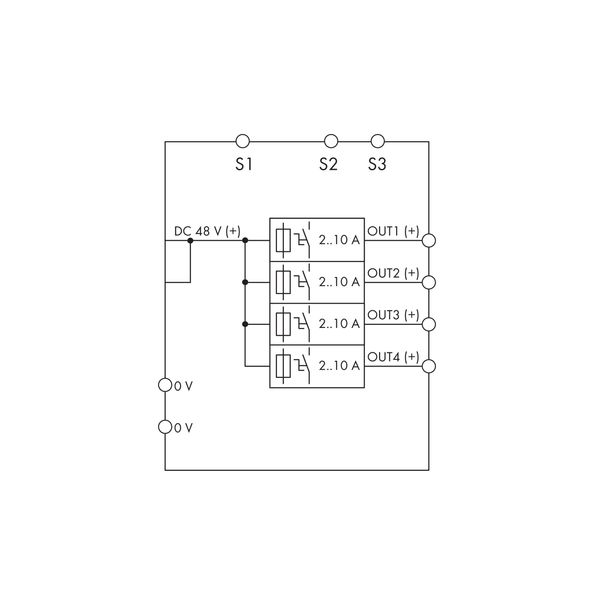 Electronic circuit breaker 4-channel 48 VDC input voltage image 6