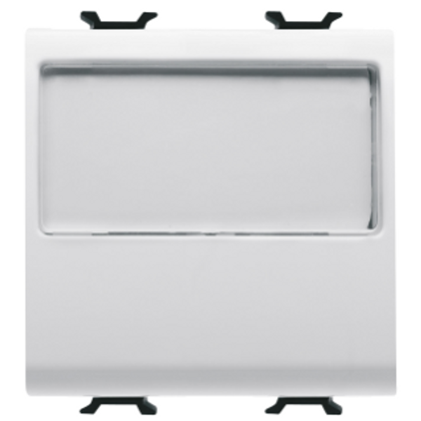 PUSH-BUTTON WITH ILLUMINATED NAME PLATE 250V ac - NO 10A - 2 MODULES - GLOSSY WHITE - CHORUSMART image 1