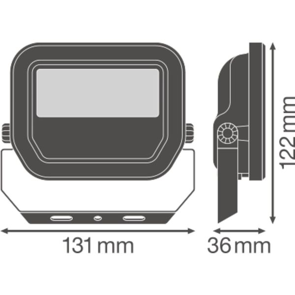 FLOODLIGHT 10 W 4000 K SYM 100 BK image 18