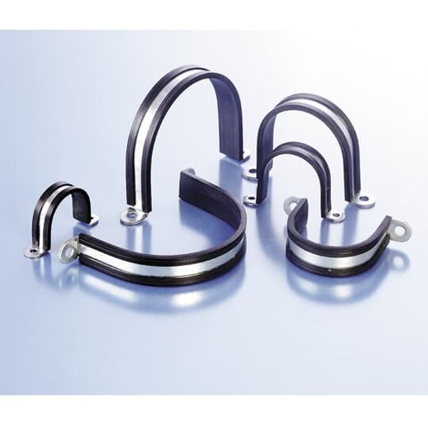SGS-48 PIPE CLAMP GALV STL/EPDM NW48 GRY image 2