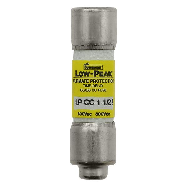 Fuse-link, LV, 1.5 A, AC 600 V, 10 x 38 mm, CC, UL, time-delay, rejection-type image 1