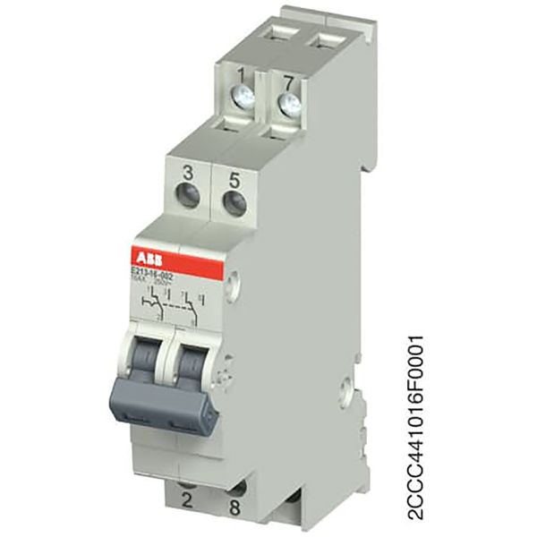 E213-16-002Change over Switch,16 A,acc. to EN 250 V AC,0NO,0NC,2CO, El. Color:Grey, MW:1 image 2