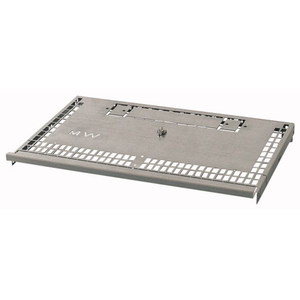 Partition, NZM4 component mounting area/cable connection area, withdrawable unit with remote operator, main busbar back, W=600mm image 1