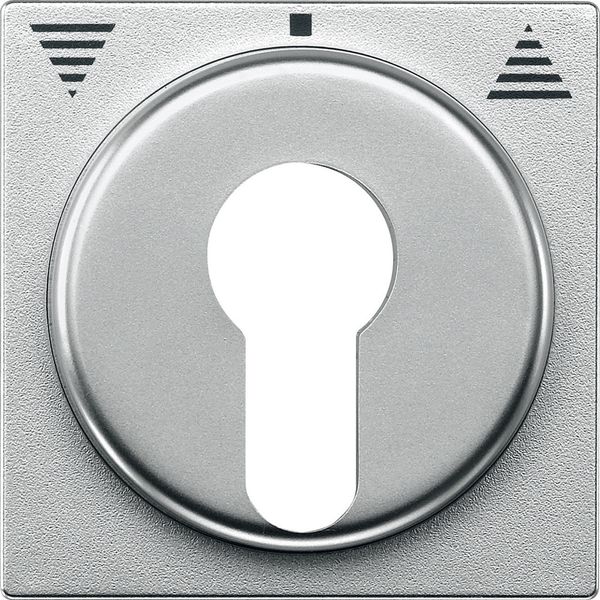 Cen.pl. f. DIN cylinder key switch inserts f. roller shut.s, aluminium, System M image 1